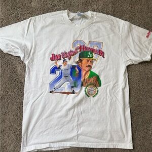 Vintage MLB Tee - Jim “Catfish” Hunter - Adult Large